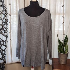 Soft Surroundings gray sweater with back zipper XL